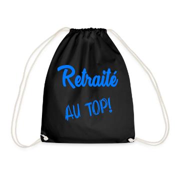 RETRAITE. RETRAITE. RETRAITEE. RETRAITE. - Sac de sport léger - noir - Devant