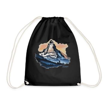 Matterhorn Souvenir Andenken Online-Shop - Turnbeutel - Schwarz - Vorne