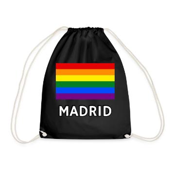 Pride Flag Madrid - Drawstring Bag - black - Front