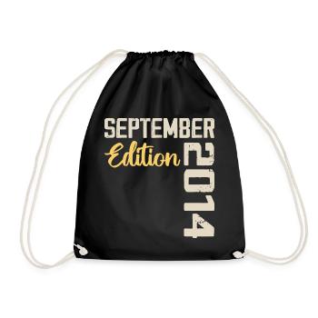 September 2014 - 10th Anniversary September 2014 - Drawstring Bag - black - Front