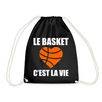 basketball is life, Basketball, Basketball, Sport - Drawstring Bag - black - Front