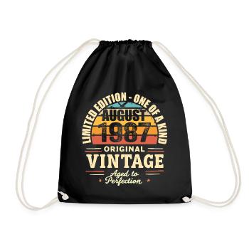 Août 1987 Anniversaire Août 1987 - August 1987 - Sac de sport léger - noir - Devant