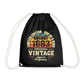 Août 1993 Anniversaire Août 1993 - August 1993 - Sac de sport léger - noir - Devant