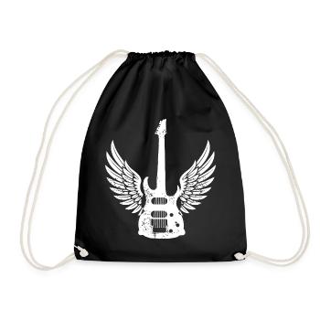 Guitar Wings Artistic gift - Drawstring Bag - black - Front