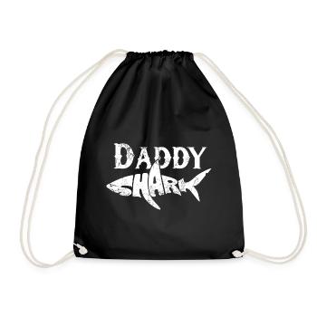 shark - Drawstring Bag - black - Front