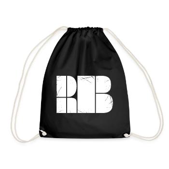 DnB - Drum and Bass - Minimalistisches Design - Turnbeutel - Schwarz - Vorne