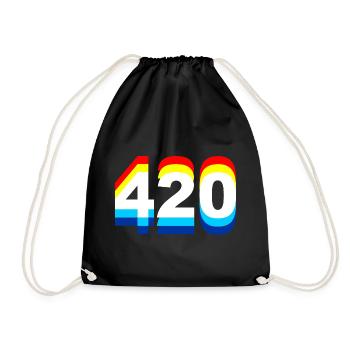 420 - Turnbeutel - Schwarz - Vorne