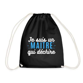 Je suis un maitre qui déchire. t-shirt maître - Sac de sport léger - noir - Devant