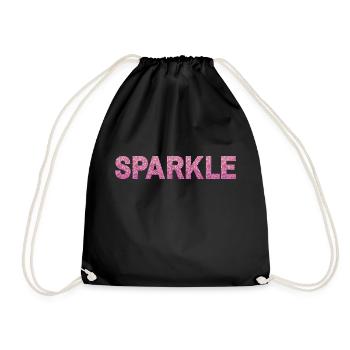 Sparkle Pink Font - Turnbeutel - Schwarz - Vorne