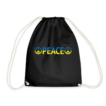 Peace Ukraine No war - Drawstring Bag - black - Front