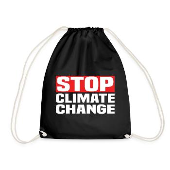 Stop Climate Change - Turnbeutel - Schwarz - Vorne