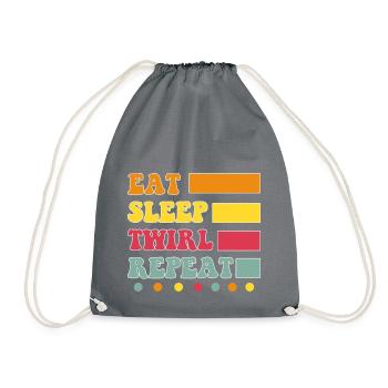 Bâton Twirling Staff Jonglage Gymnastik mit Stab - Turnbeutel - Grau - Vorne