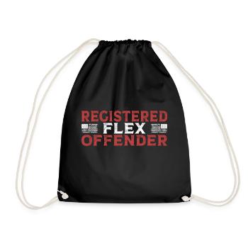 Funny Registered Flex Offender Bodybuilding - Turnbeutel - Schwarz - Vorne