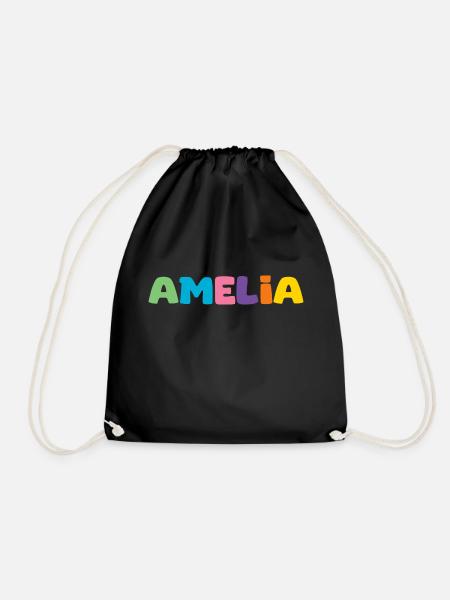 Name - Amelia - Turnbeutel - Schwarz