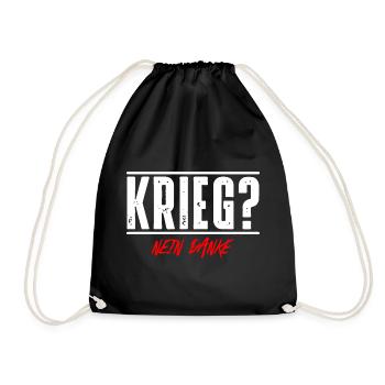 Krieg - Turnbeutel - Schwarz - Vorne