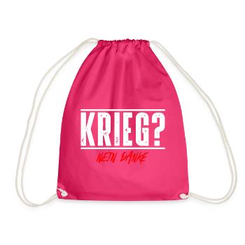 Krieg - Turnbeutel - Fuchsia - Vorne