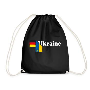 Allemagne Ukraine Tryzub Drapeau - Sac de sport léger - noir - Devant