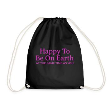 Be Kind, Be Happy Inspirational Kindness - Turnbeutel - Schwarz - Vorne