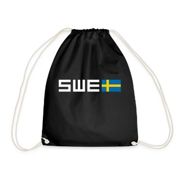 Schweden - Turnbeutel - Schwarz - Vorne