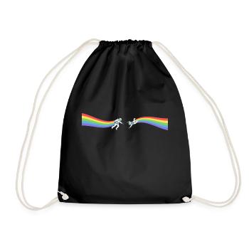 Pride astronaute Arc-en-ciel LGBT CSD Gay Cadeau - Sac de sport léger - noir - Devant