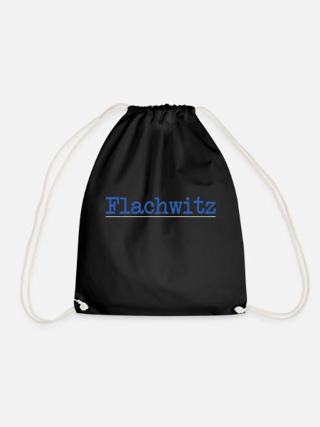 Flachwitz in Blau - Turnbeutel - Schwarz