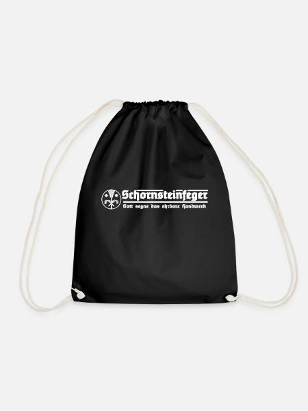 Schornsteinfeger Kaminkehrer Zunftzeichen Geschenk - Turnbeutel - Schwarz
