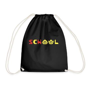 SCHOOL is Cool - Drawstring Bag - black - Front