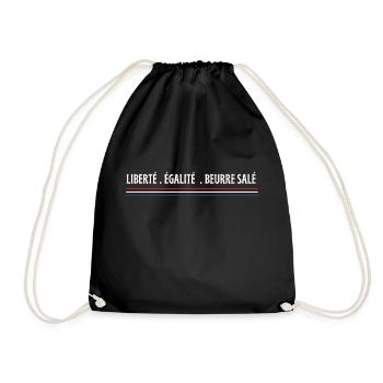 Liberté égalité beurre salé - Sac de sport léger - noir - Devant