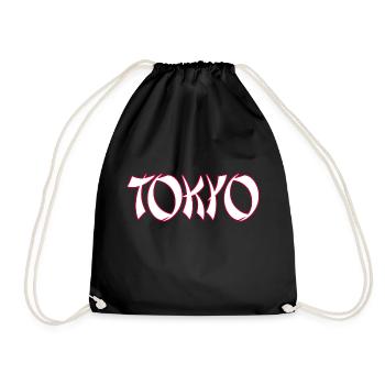 tokyo - Turnbeutel - Schwarz - Vorne
