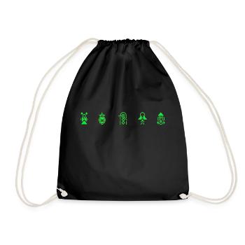 novavarion space sci fi stars galaxy moon planets - Drawstring Bag - black - Front