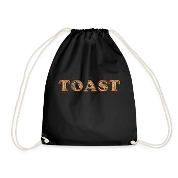 TOAST Toastbrot Brot - Turnbeutel - Schwarz - Vorne