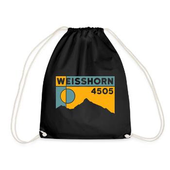 Weisshorn Valais - Drawstring Bag - black - Front