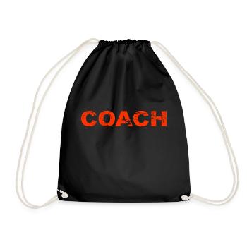 Coaching Coach Training Saying Coach - Drawstring Bag - black - Front