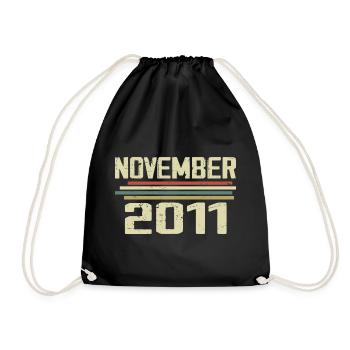 Millésime Novembre 2011 Millésime rétro Novembre 2011 - Sac de sport léger - noir - Devant