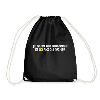bogosse de 53 ans / cadeau anniversaire homme - Sac de sport léger - noir - Devant