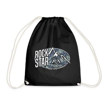 move any mountain 03 Climber t-shirt climbing - Drawstring Bag - black - Front