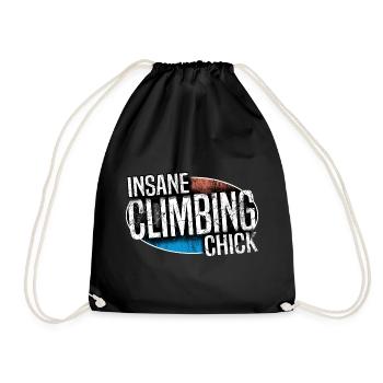 insane climbing chick - Turnbeutel - Schwarz - Vorne