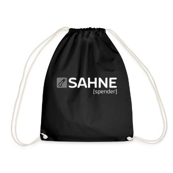 SAHNE [spender] - Turnbeutel - Schwarz - Vorne