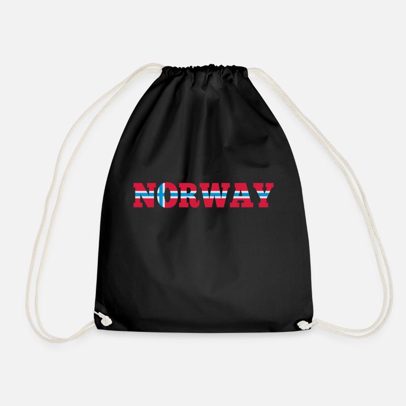 Norway Norwegen - Turnbeutel - Schwarz