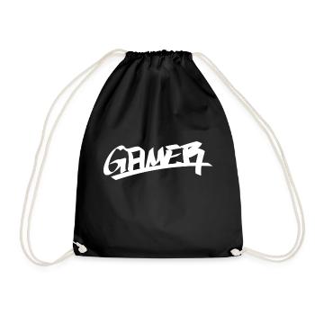 gamer - Turnbeutel - Schwarz - Vorne
