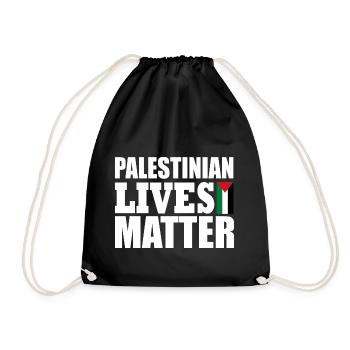 palestinian lives matter - Drawstring Bag - black - Front