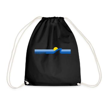 Rise Up Ukraine Sun Sea Wave Freedom - Drawstring Bag - black - Front