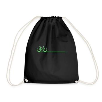 Cycling Cycling Bicycle courier - Drawstring Bag - black - Front