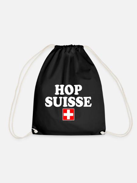 Hop suisse - Turnbeutel - Schwarz