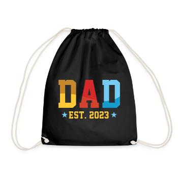 Dad Est. 2023 - Turnbeutel - Schwarz - Vorne