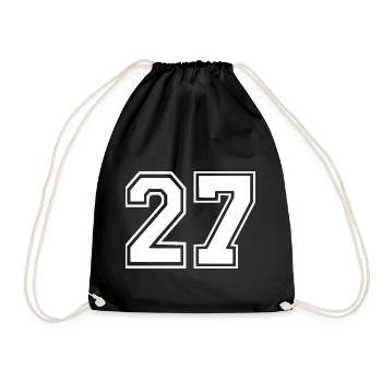 27 - Drawstring Bag - black - Front