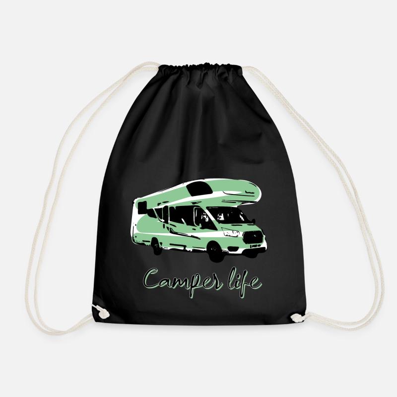 Camper life - Turnbeutel - Schwarz