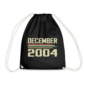 Décembre 2004 Vintage Rétro Anniversaire - Sac de sport léger - noir - Devant