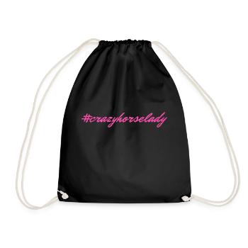 crazy horse lady - Drawstring Bag - black - Front