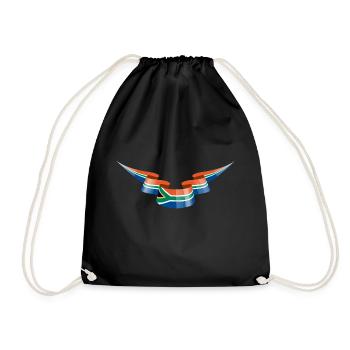 Bannière drapeau Afrique du Sud - Sac de sport léger - noir - Devant